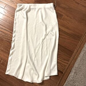 NEW White silk skirt